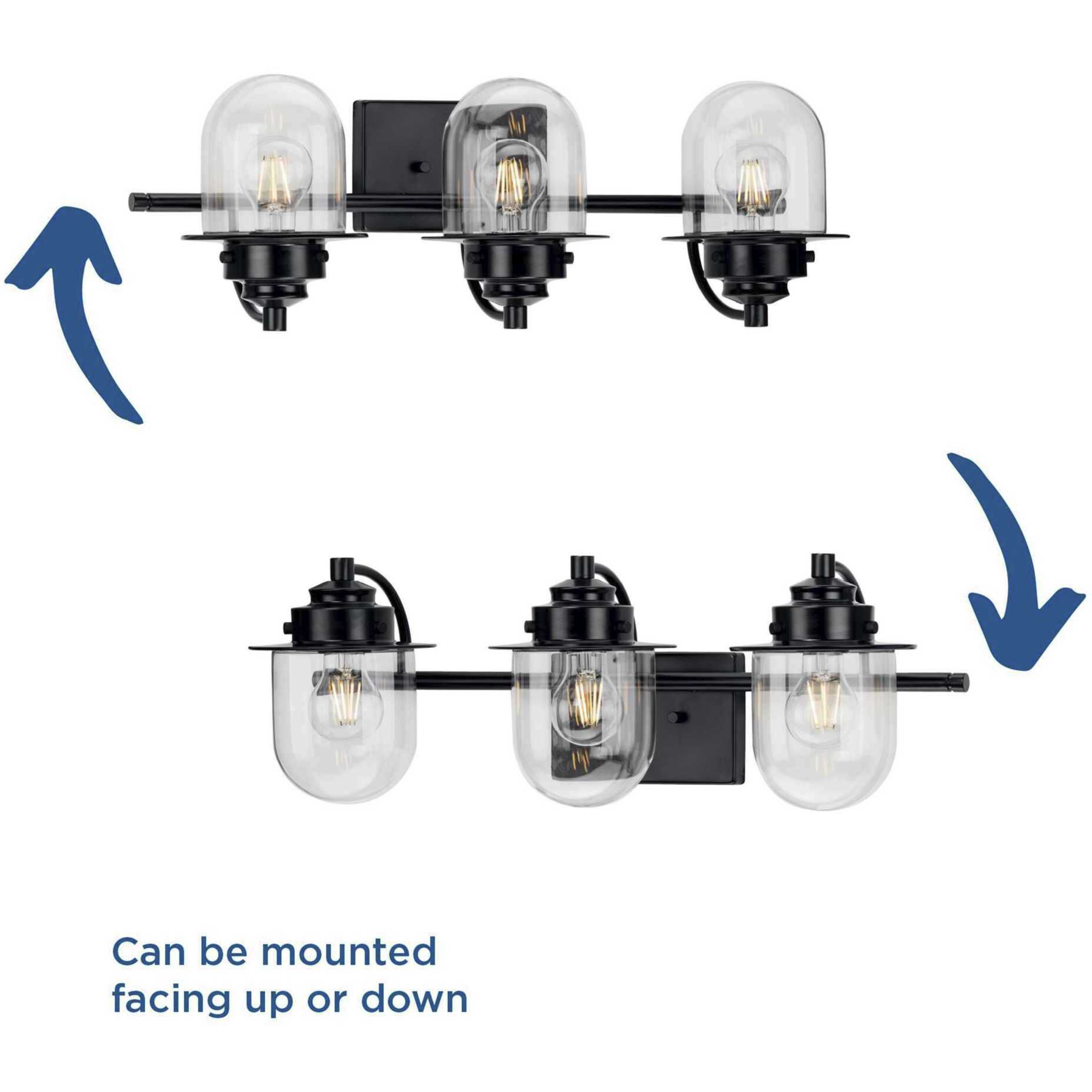 Northlake 3 Light 24 inch Matte Black Bath Light Wall Light