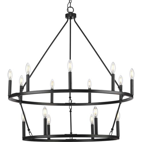 Gilliam 15 Light 35.5 inch Matte Black Chandelier Ceiling Light