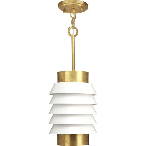 Point Dume™ Onshore 1 Light 8 inch Brushed Brass Pendant Ceiling Light, Jeffrey Alan Marks, Design Series
