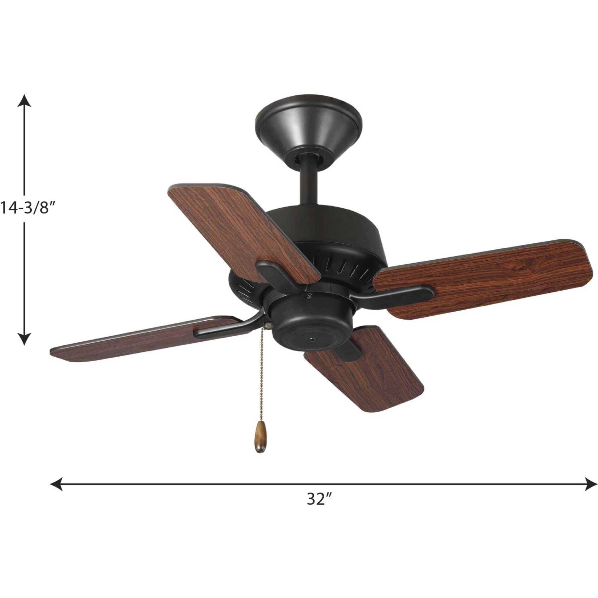 Drift 32 inch Architectural Bronze with Medium Cherry/Classic Walnut Blades Ceiling Fan