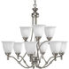 Renovations 9 Light 30 inch Antique Nickel Chandelier Ceiling Light