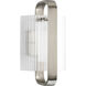 Coupe 1 Light 14 inch Brushed Nickel Outdoor Wall Lantern