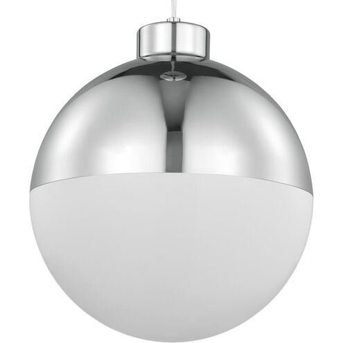 Globe LED LED Polished Chrome Pendant Ceiling Light, Progress LED