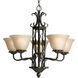 Eden 5 Light 27 inch Forged Bronze Chandelier Ceiling Light