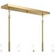 Reines 6 Light 44 inch Brushed Gold Linear Chandelier Ceiling Light