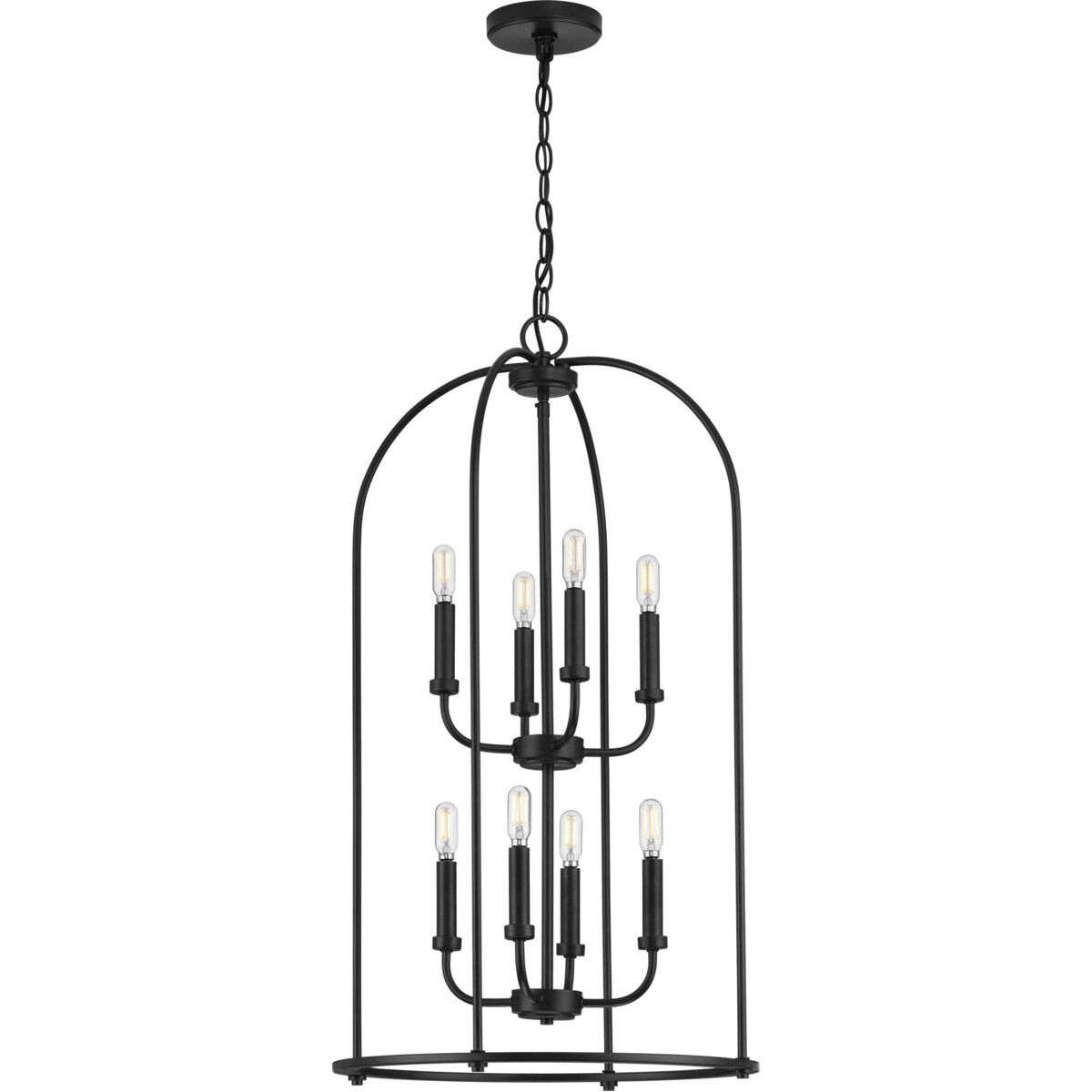 Leyden 8 Light 18 inch Matte Black Foyer Pendant Ceiling Light