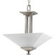 North Park 2 Light 12.75 inch Brushed Nickel Semi-Flush Mount Ceiling Light