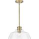 Singleton 1 Light 14 inch Vintage Brass Pendant Ceiling Light