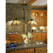 Arts and Crafts 2 Light 12 inch Weathered Bronze Chandelier Ceiling Light