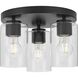 Cofield 3 Light 12 inch Matte Black Flushmount Ceiling Light