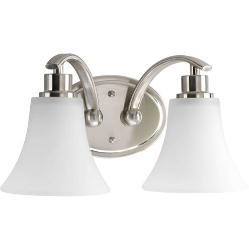 Joy 2 Light 14 inch Brushed Nickel Bath Vanity Wall Light