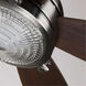 Kudos 52 inch Brushed Nickel with Silver/American Walnut Blades Ceiling Fan, Progress LED
