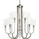 Splendid 10 Light 31 inch Brushed Nickel Chandelier Ceiling Light
