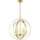 Equinox 5 Light 22 inch Satin Brass Pendant Ceiling Light