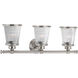Radiance 3 Light 24 inch Brushed Nickel Bath Vanity Wall Light