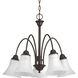 Tally 5 Light 25 inch Antique Bronze Chandelier Ceiling Light