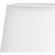 Elara White 6 inch Linen Taper Shade