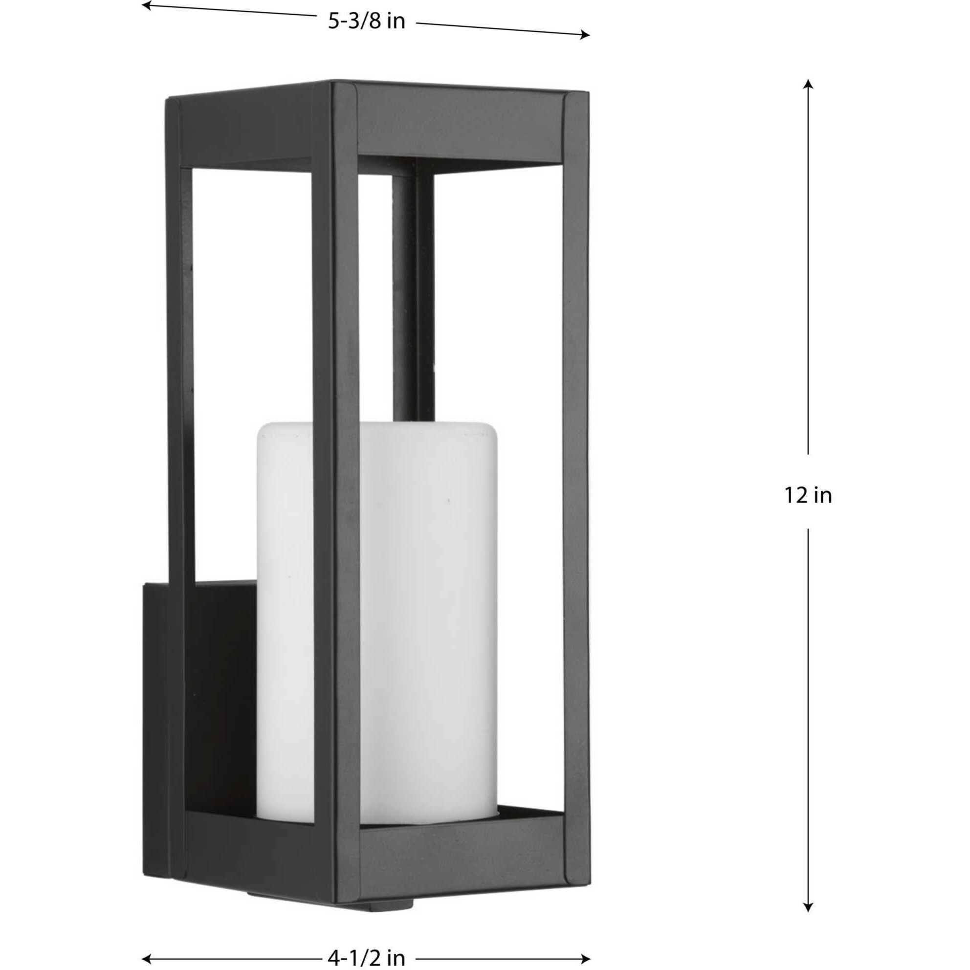 Patewood 1 Light 12 inch Matte Black Outdoor Wall Lantern, Small, Design Series