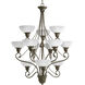Pavilion 12 Light 35 inch Antique Bronze Chandelier Ceiling Light