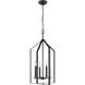 Vertex 4 Light 15 inch Matte Black Foyer Light Ceiling Light