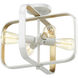 Centre 4 Light 16 inch White Semi-Flush Convertible Ceiling Light