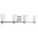 Rizu 4 Light 32 inch Polished Chrome Bath Vanity Wall Light
