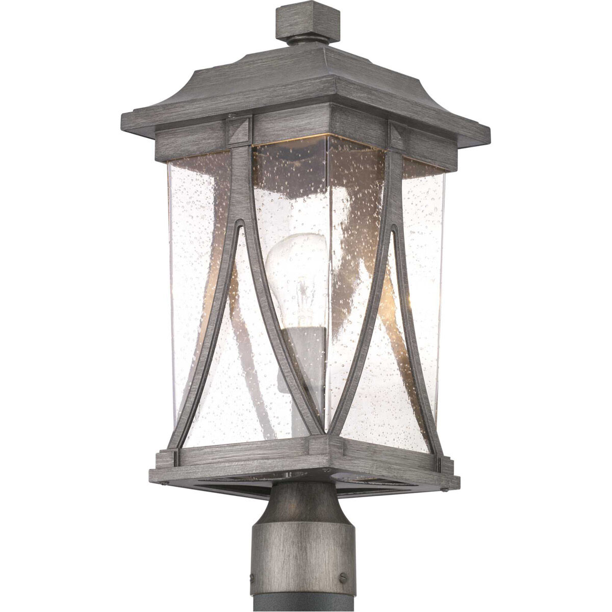 Abbott 1 Light 19 inch Antique Pewter Outdoor Post Lantern