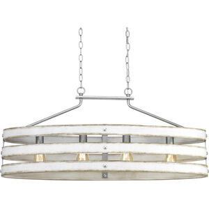 Camps Bay 4 Light 39 inch Galvanized Linear Chandelier Ceiling Light