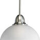 Pavilion 1 Light 10 inch Brushed Nickel Mini-Pendant Ceiling Light