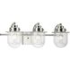 Northlake 3 Light 24 inch Brushed Nickel Bath Light Wall Light