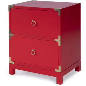 Butler Loft Ardennes Red Campaign Red Chairside Chest