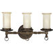 Santiago 3 Light 21 inch Roasted Java Bath Vanity Wall Light