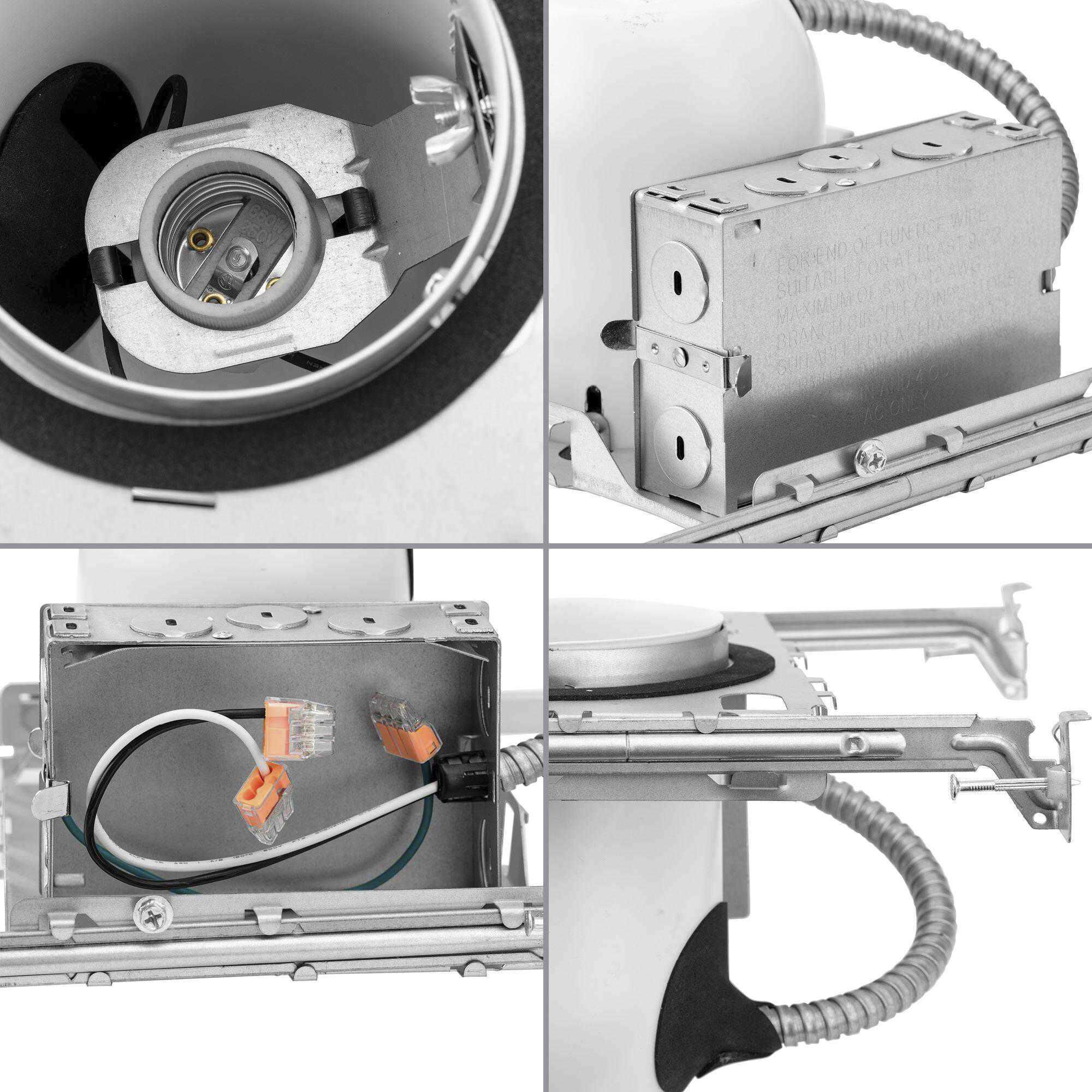 4in Recessed Housing PAR20 Unfinished Recessed Can in Non-IC Rated, New Construction