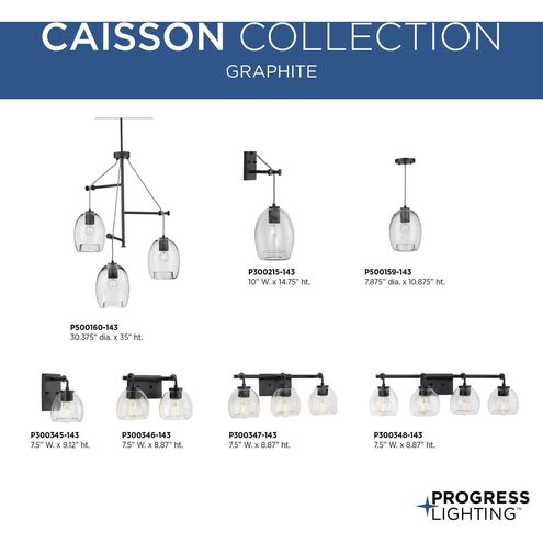 Caisson 1 Light 8 inch Graphite Mini-Pendant Ceiling Light