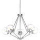 Mod 5 Light 28.88 inch Polished Chrome Chandelier Ceiling Light, Design Series