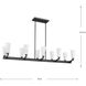 Tosca 10 Light 50 inch Matte Black Linear Chandelier Ceiling Light, Design Series