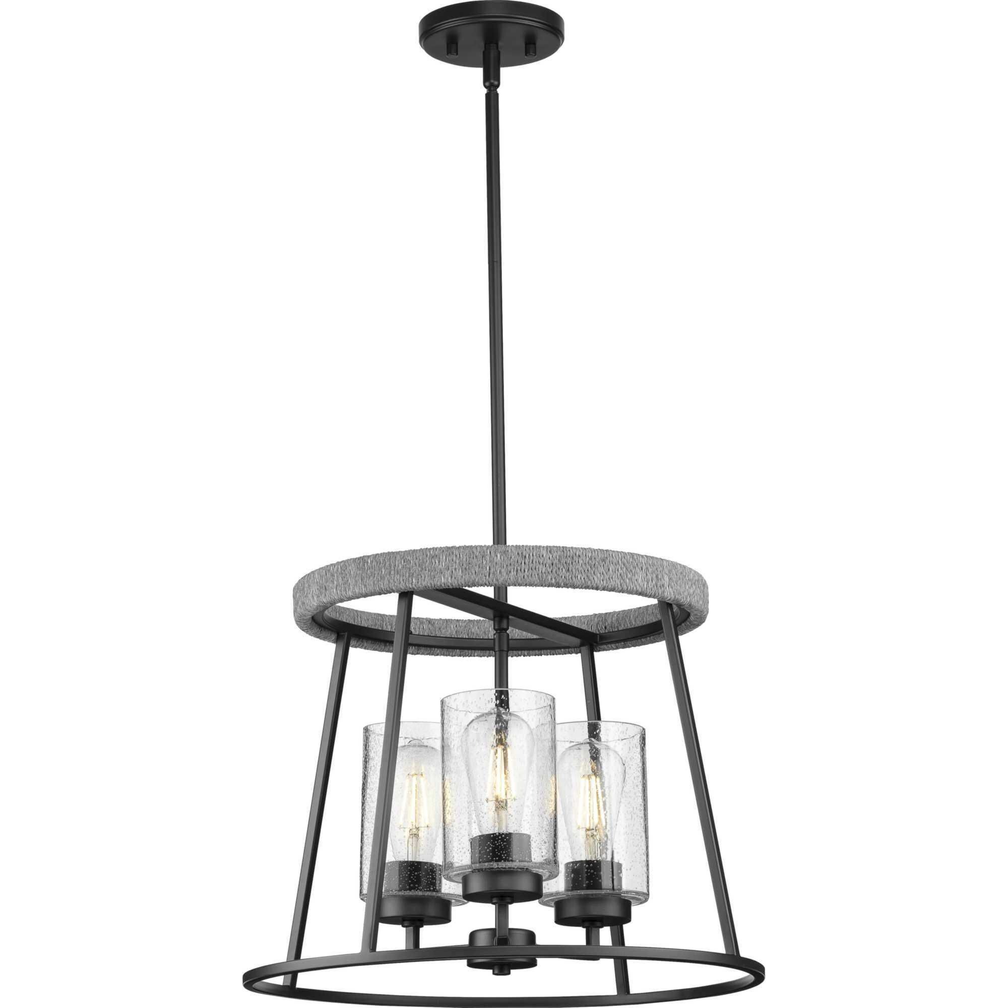Laramie 3 Light 18.12 inch Matte Black Chandelier Ceiling Light, Design Series
