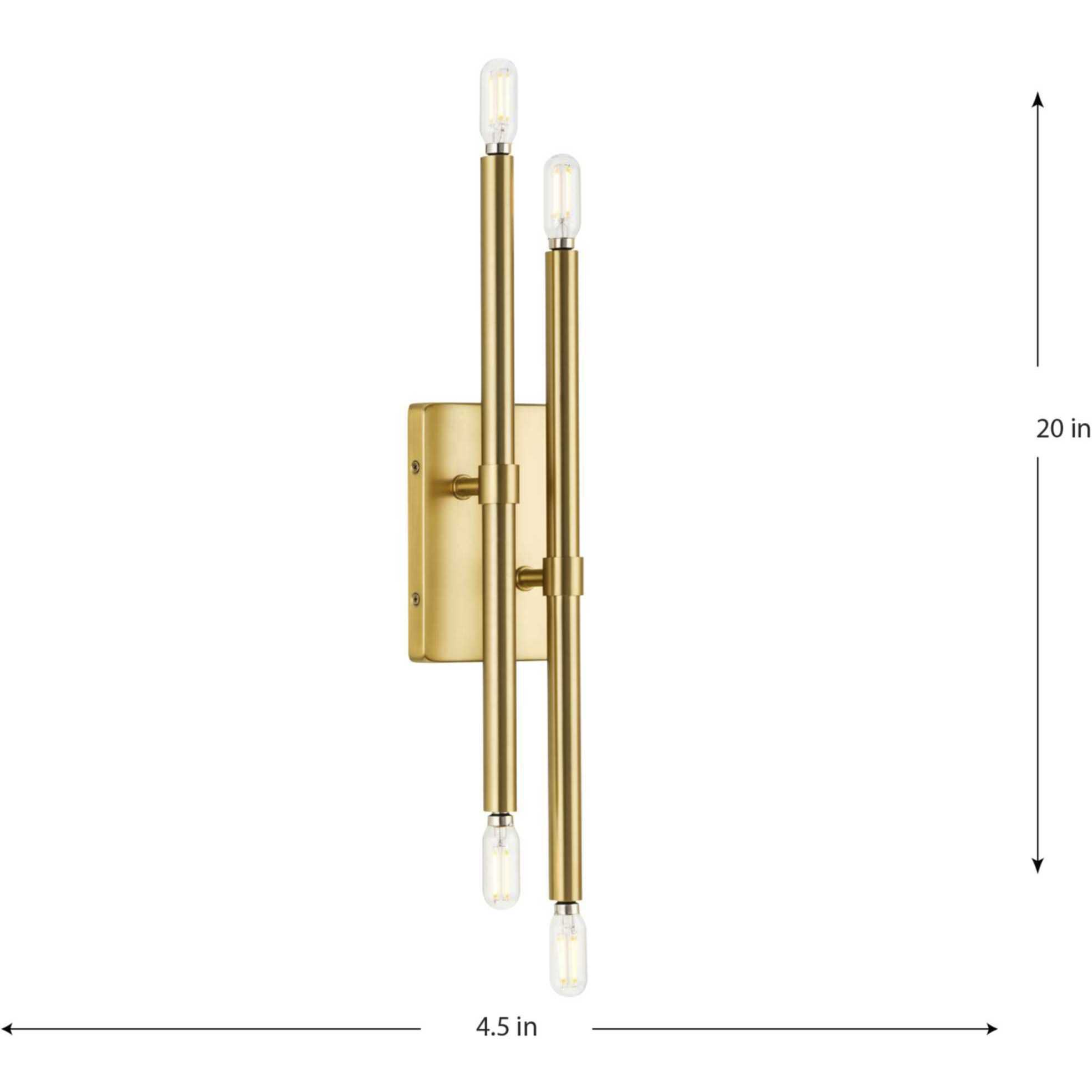 Arya 4 Light 20 inch Brushed Gold ADA Wall Bracket Wall Light, Design Series