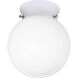 Glass Globe 1 Light 8 inch Textured White Close-to-Ceiling Ceiling Light