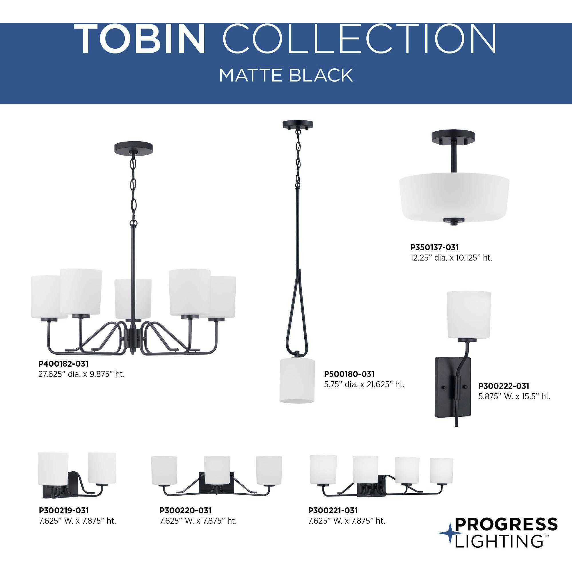 Tobin 1 Light 5 inch Matte Black Wall Bracket Wall Light