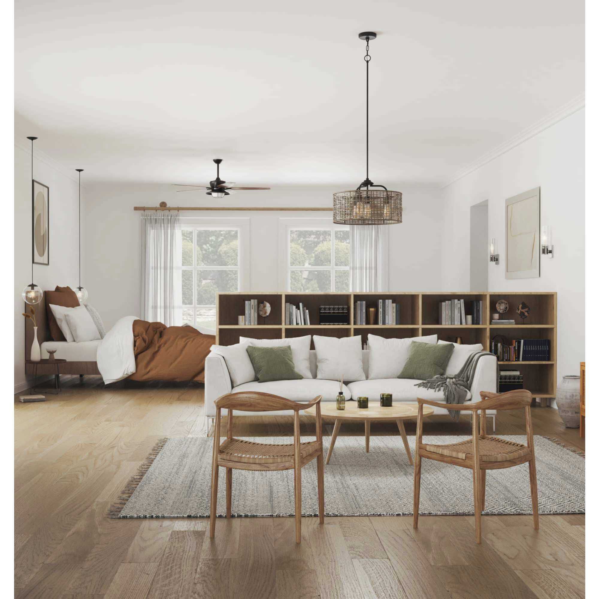 Lavelle 4 Light 21 inch Matte Black Pendant Ceiling Light