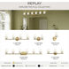 Replay 3 Light 22 inch Brushed Gold Bath & Vanity Light Wall Light