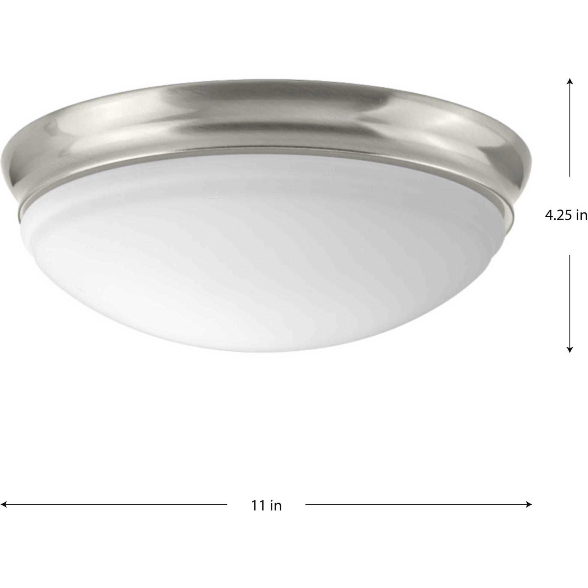 LED Flush Mount LED 11 inch Brushed Nickel Flush Mount Ceiling Light, Progress LED