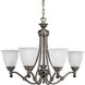 Renovations 5 Light 25 inch Forged Bronze Chandelier Ceiling Light
