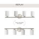 Replay 4 Light 31.13 inch Polished Nickel Bath Vanity Wall Light