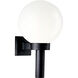 Acrylic Globe 1 Light 17 inch Black Outdoor Wall Lantern