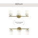 Replay 3 Light 22 inch Brushed Gold Bath & Vanity Light Wall Light