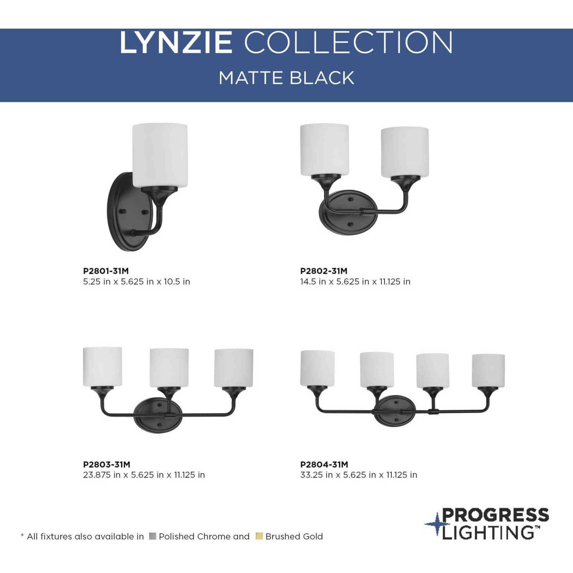 Lynzie 1 Light 5.25 inch Matte Black Bath Vanity Light Wall Light