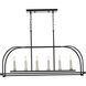 Seneca 6 Light 38.25 inch Matte Black Linear Chandelier Ceiling Light