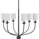 Bonita 6 Light 31 inch Matte Black Foyer Chandelier Ceiling Light, Design Series